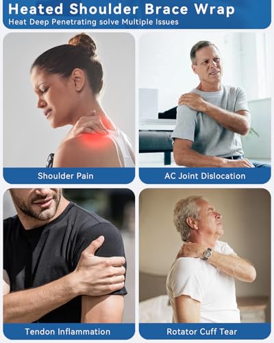 Heated Shoulder Wrap with 3 Settings for Pain Relief