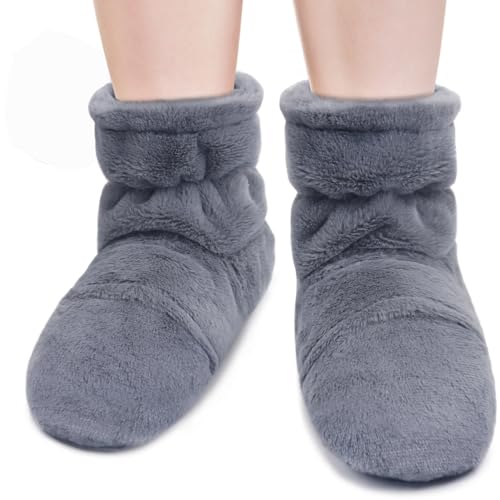 Heated Foot Warmers for Cold Feet and Foot Pain Relief - Washable, Microwavable Therapy for Men and Women