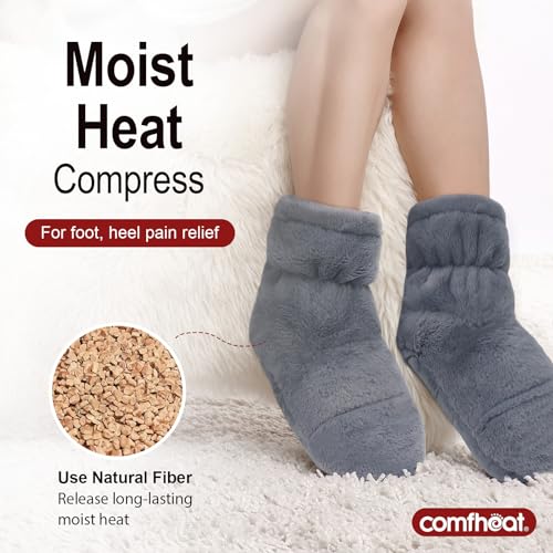 Heated Foot Warmers for Cold Feet and Foot Pain Relief - Washable, Microwavable Therapy for Men and Women