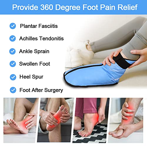 Large Ice Pack Wrap for Foot Pain Relief - Plantar Fasciitis, Achilles Tendonitis, Bunion, Post-Surgery
