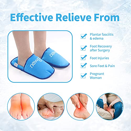 Plantar Fasciitis Gel Ice Slippers - Pain Relief, 2 Pack