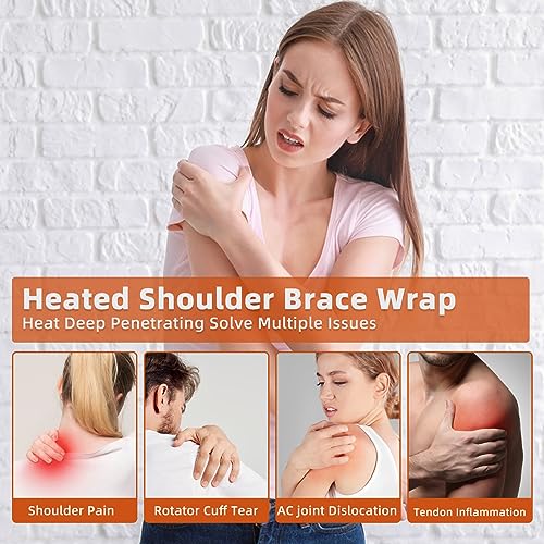Adjustable Temperature Shoulder Heating Pad for Rotator Cuff Pain Relief