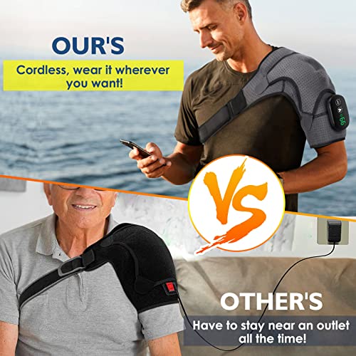 FSA/HSA Eligible Heated Shoulder Pad for Men Women - Deep Relief for Rotator Cuff & Frozen Shoulder
