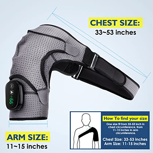 FSA/HSA Eligible Heated Shoulder Pad for Men Women - Deep Relief for Rotator Cuff & Frozen Shoulder