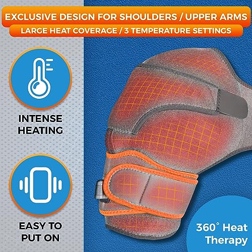 Sticro Auto-Off Shoulder Heating Pad for Pain Relief with 3 Heat Settings and 5 Timers